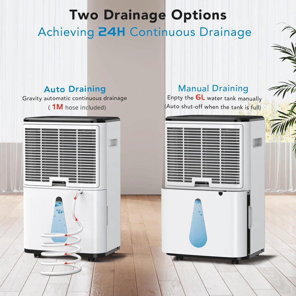 Dehumidifier For Home, 30L/Day Energy-Efficient Smart Dehumidifiers With 6L Tank, Digital Humidity Display, Perfect For Room