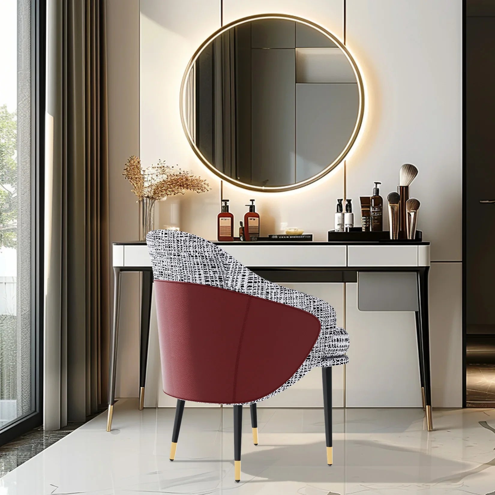 Modern Upholstered Dining Chairs, High-Density Sponge Foam, for Kitchen and Restaurant Dinner Chair, Set of 2