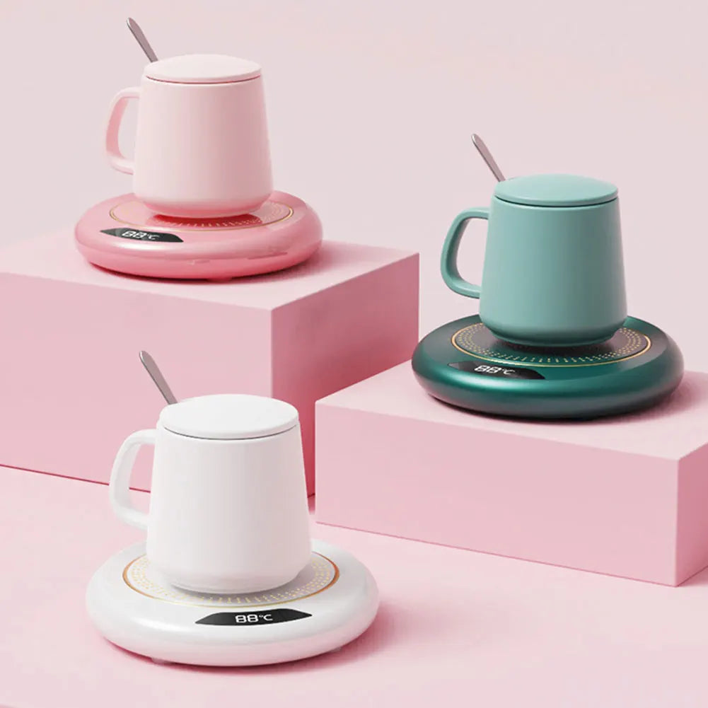 Mini Portable 55 degree USB Cup Warmer Coffee Mug Heating Coaster Smart Thermostatic Hot Plate Milk Tea Water Heating Pad Heater