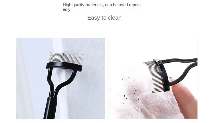 Eyelash Separator Metal Teeth Foldable Eyelash Curler Beauty Makeup Stainless Eyelash Brush Comb Mascara Curl Makeup Tool