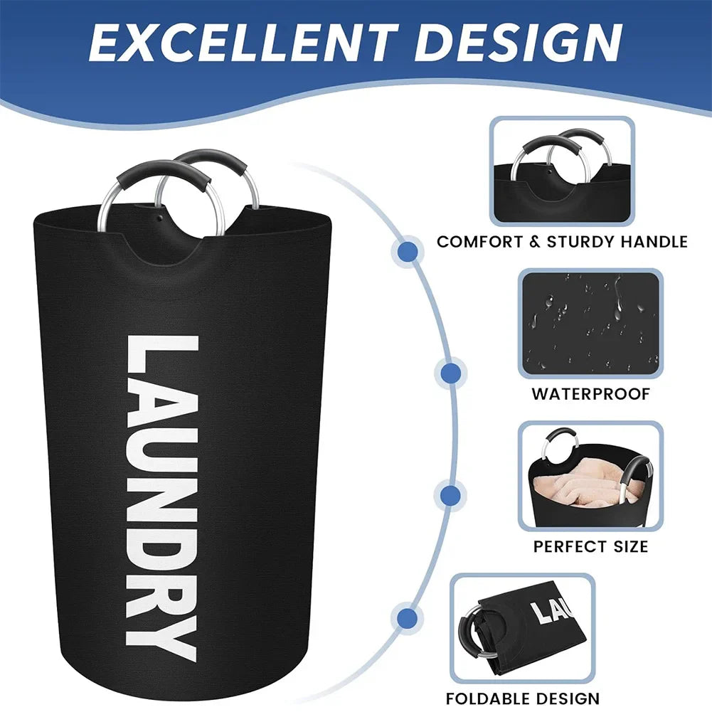 82L Dirty Clothes Basket Large Capacity Foldable Laundry Basket Clothes Storage Basket Multifunction for Laundry Room Dorm