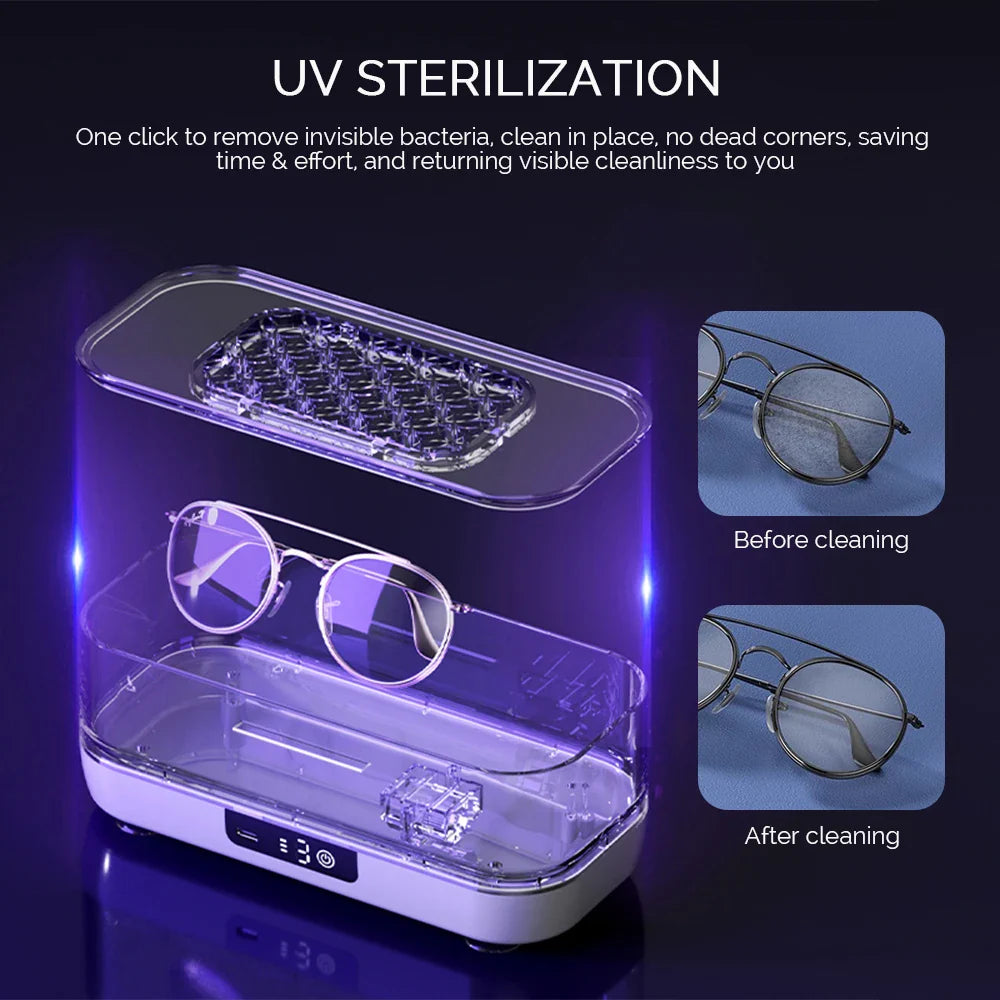 Ultrasonic Glasses Cleaning Ultrasound Jewelry Cleaner Machine High Frequency Ultrasonic Cleaning Bath For Jewelry Makeup Brush