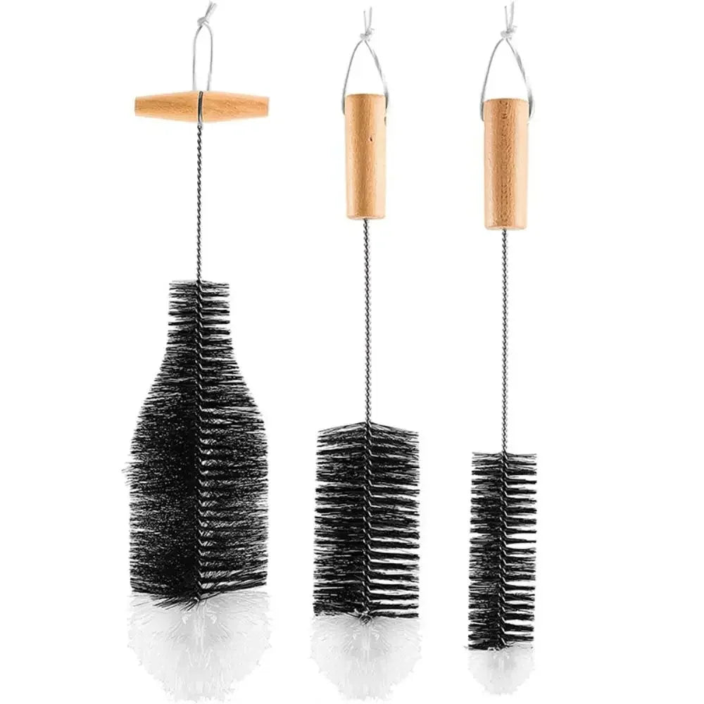 Drink Wineglass Bottle Cup Cleaning Soda Stream Bottle Brush With Beechwood Handle Glassware Jars Cleaner Kitchen Cleaning Tool
