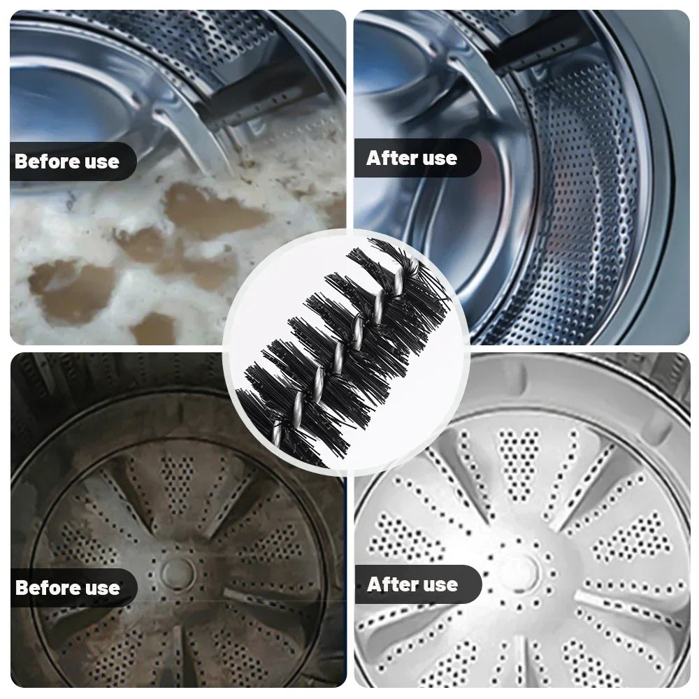 Flexible Long Pipeline Cleaning Brush Reusable Pipework Brush with Handle Dryer Vent Cleaning Kit for Bathroom Toilet Kitchen