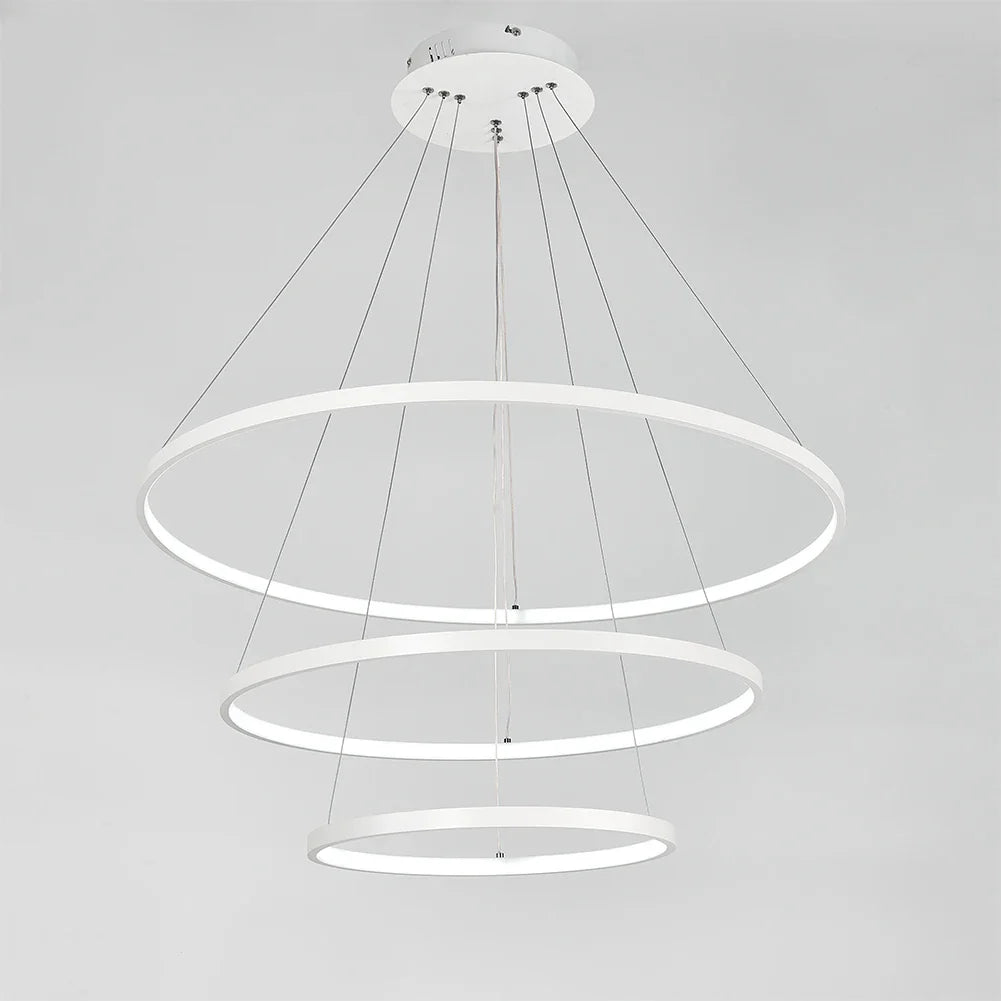 KOMORE Modern Tiered LED Ceiling Hanging Pendant Light Ceiling Lighting for Kitchen Dinning Table Hallway Entryway