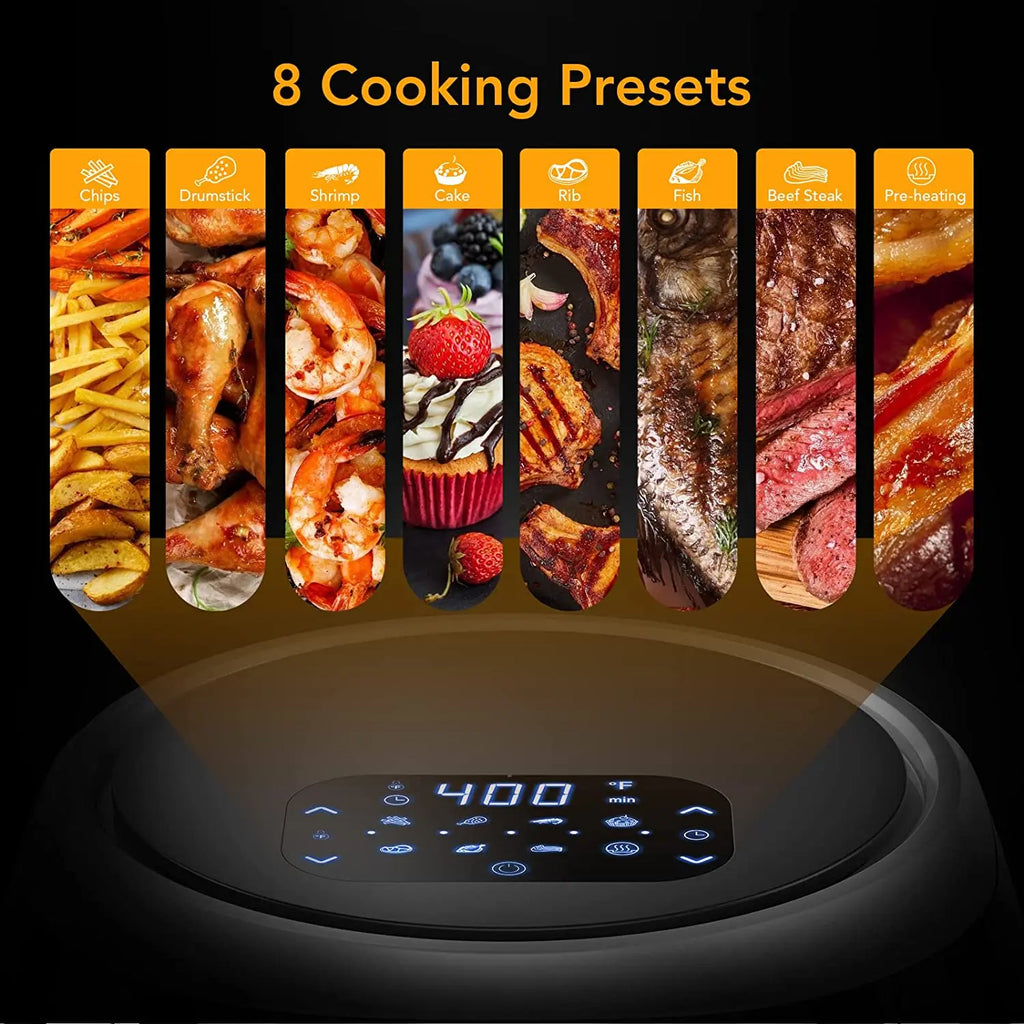 Air Fryer Oven Digital Large 7.7L Rapid Air Circulation,Air Fryers With Touch Screen Viewable Window Dishwasher Safe Accessories
