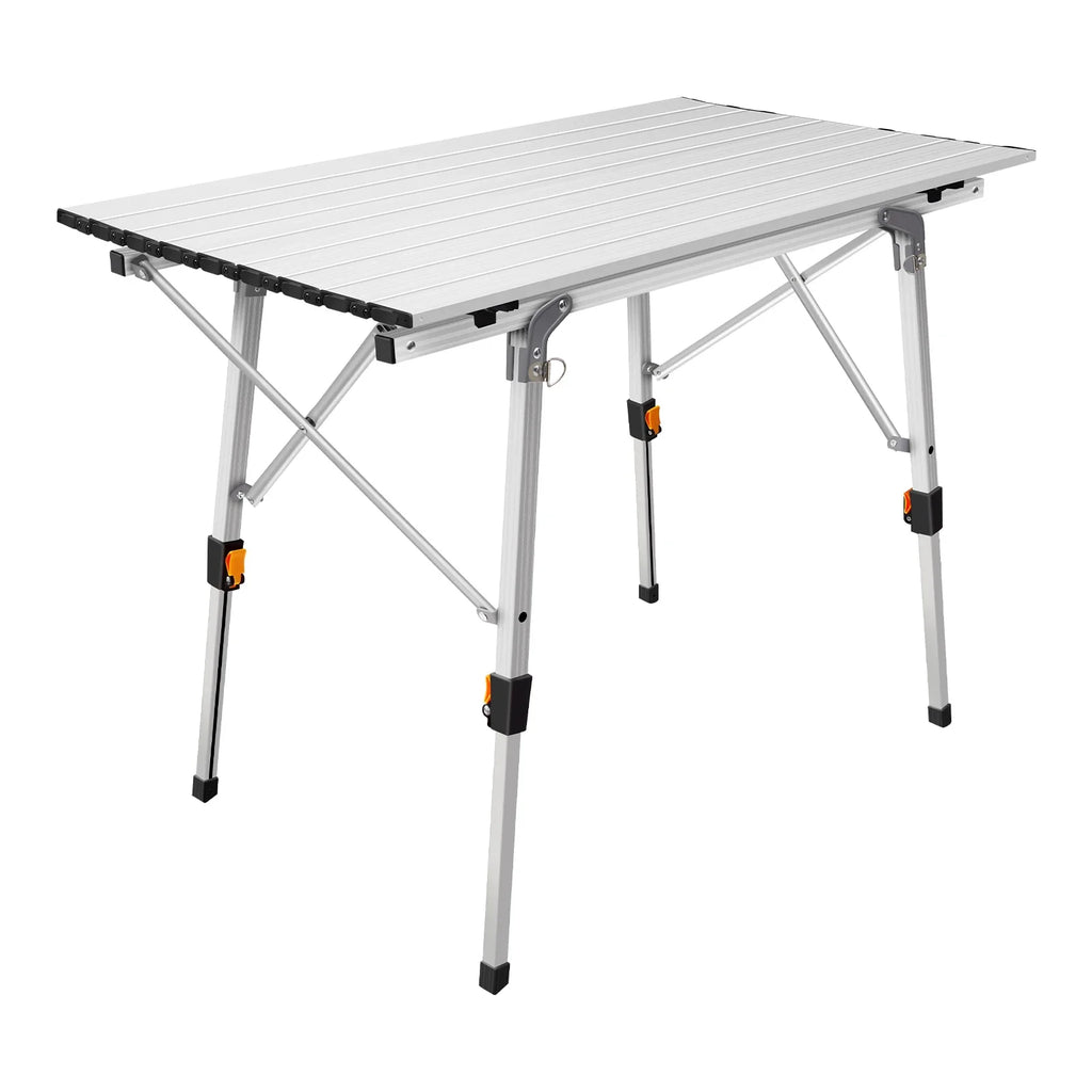 Foldable Aluminum Picnic Table 90x52x68cm, Height Adjustable 45-68 cm, Stable Structure, Anti-slip, Carry Bag