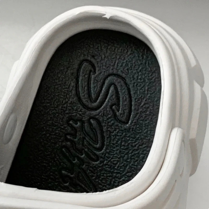 Children's Slippers for Home Black White Versatile Girls Summer EVA Outdoor Beach Slippers Fashion Elegant Kids Princess Shoes