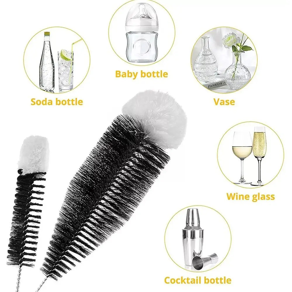 Soda Stream Bottle Brush With Beechwood Handle Glassware Jars Cleaner Kitchen Cleaning Tool Drink Bottle Cup Cleaning Brush