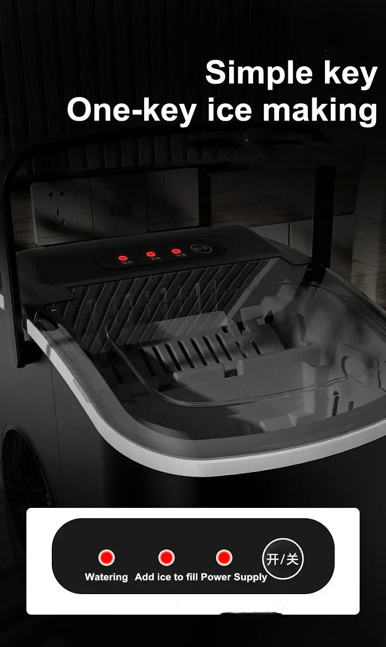 15KG Ice Machine Portable Electric Ice Maker Machine Mini Countertop Ice Cube Maker Appliance Home Commercial Ball Maker