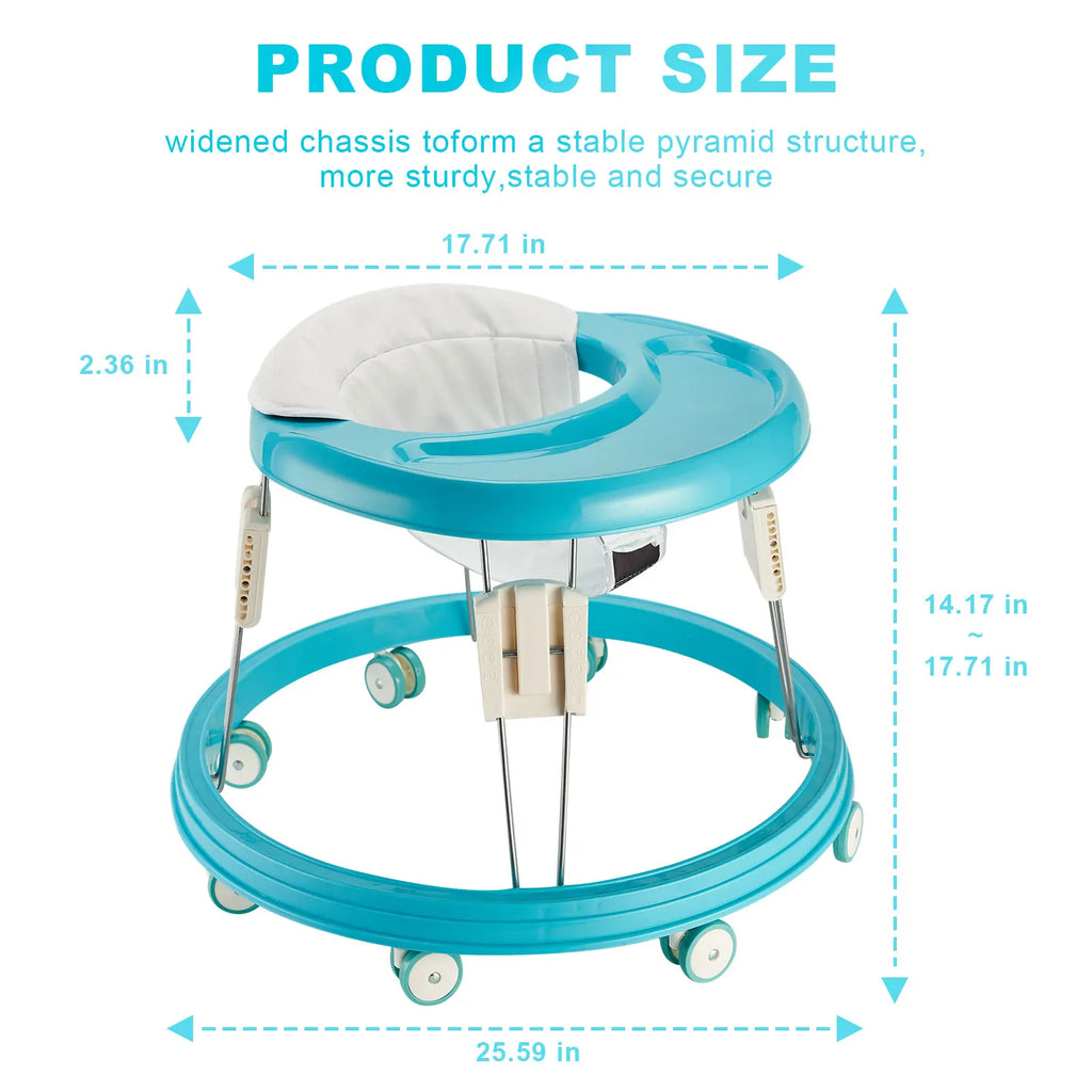 Baby Walker, Upgareded Anti-Collision Baby Walkers for Boys 6 Months with 5 Level Height Adjustable