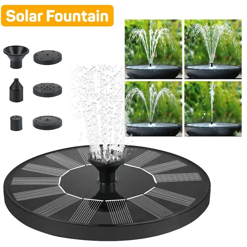 New Mini Solar Water Fountain Pool Pond Waterfall Fountain Garden Supplies Decoration Outdoor Solar Powered Fountain Bird Baths