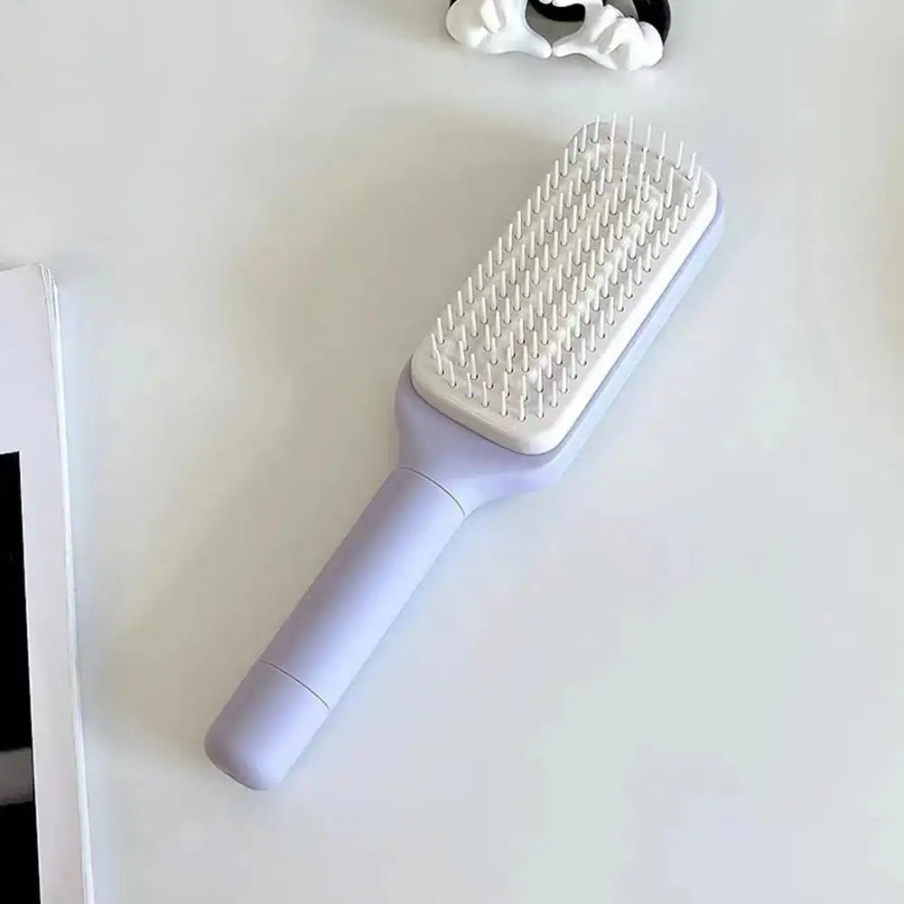 Large Massage Comb One-Key Self Cleaning Hair Brush Anti-static Scalp Massage Hair Comb Women Hairdressing Telescopic Comb