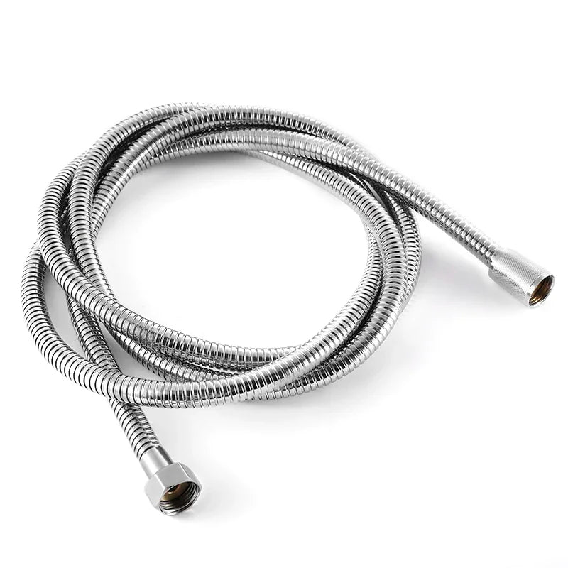 2/2.5/3M 304 Stainless Steel Encrypted Shower Hose Matte Black Flexible Shower Tube Bathroom Chrome Plated Brushed Nickel Pipe
