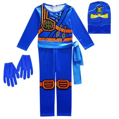 Leg Ninja Cosplay Superhero Jumpsuit Kids Anime Ninja Costume Fancy Party Dress Carnival Halloween Costume with Toy Fork