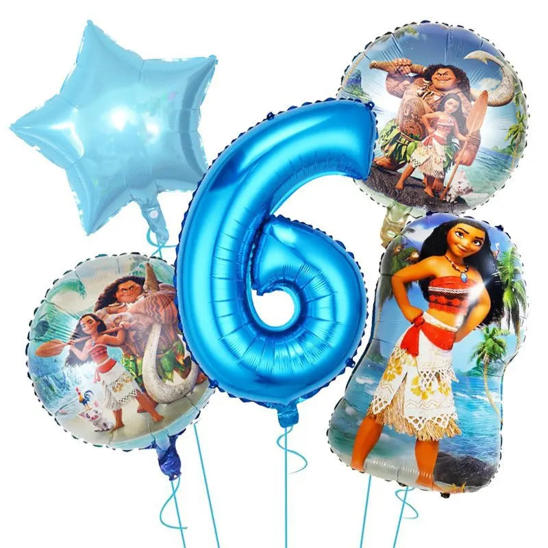 Disney Moana Birthday Decoration Tableware Cup Plate Backdrop Banner Kit Vaiana Moana Theme Happy Party Deco Balloons Supply Set