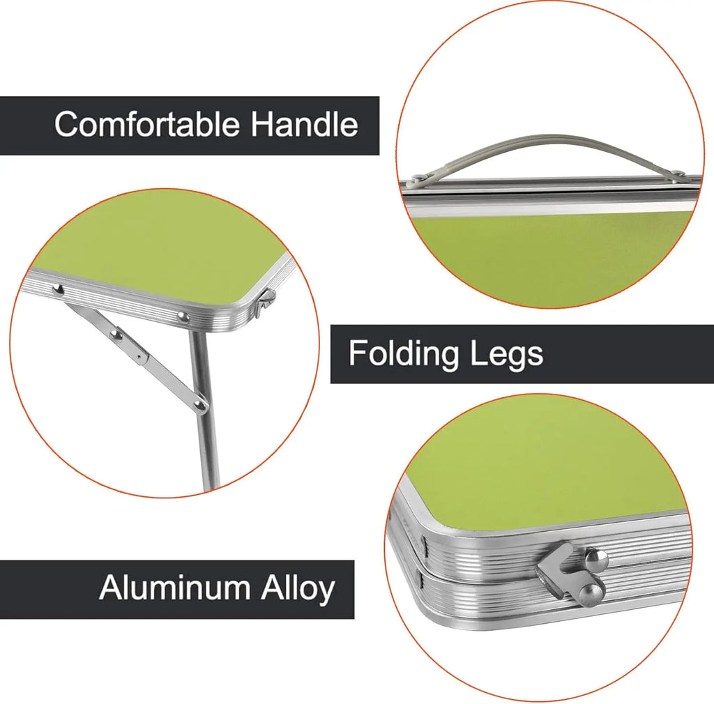 Folding Table Desk Indoor Table Bed Sofa Tray Lap Standing Desk Stand Reading Holder Outdoor Table for Picnic Camping BBQ Party