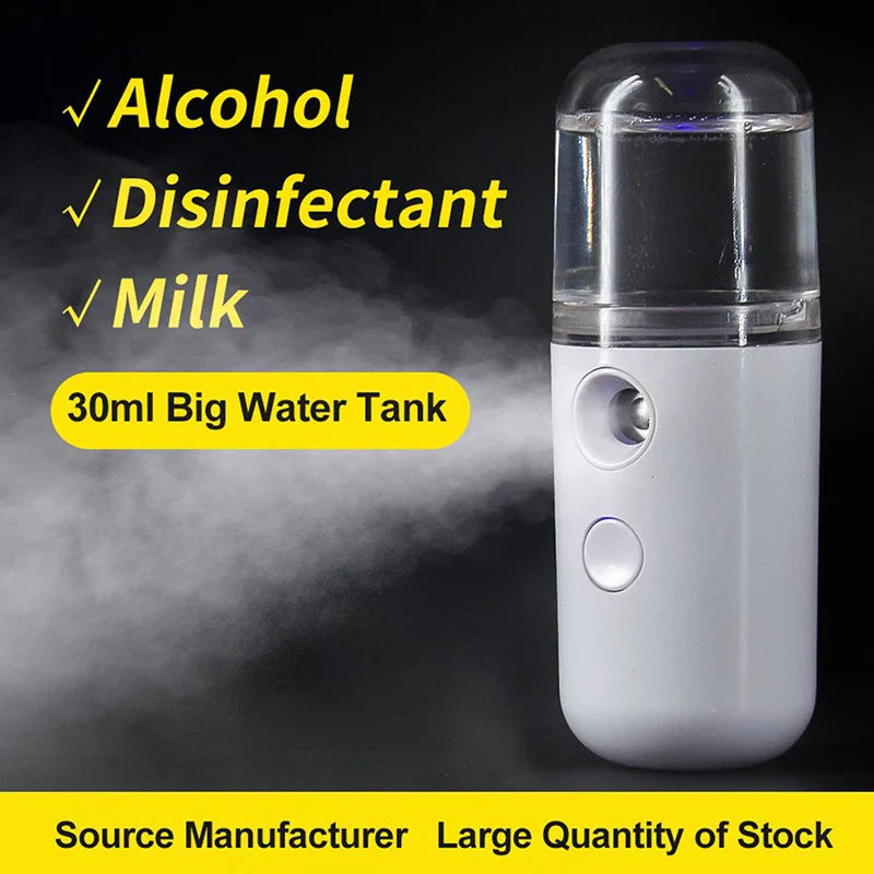 30ml Mini Humidifier For Car Home Office Portable Rechargeable Small Wireless Personal Face Sprayer Cool Mist Maker Humidifier