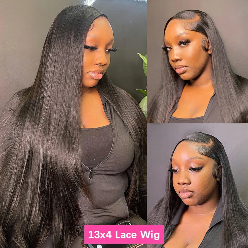Straight 13x4 Lace Front Wigs Human Hair 13x6 Transparent Lace Frontal Wigs Human Hair PrePlucked 4x4 Lace Wigs For Women Bling