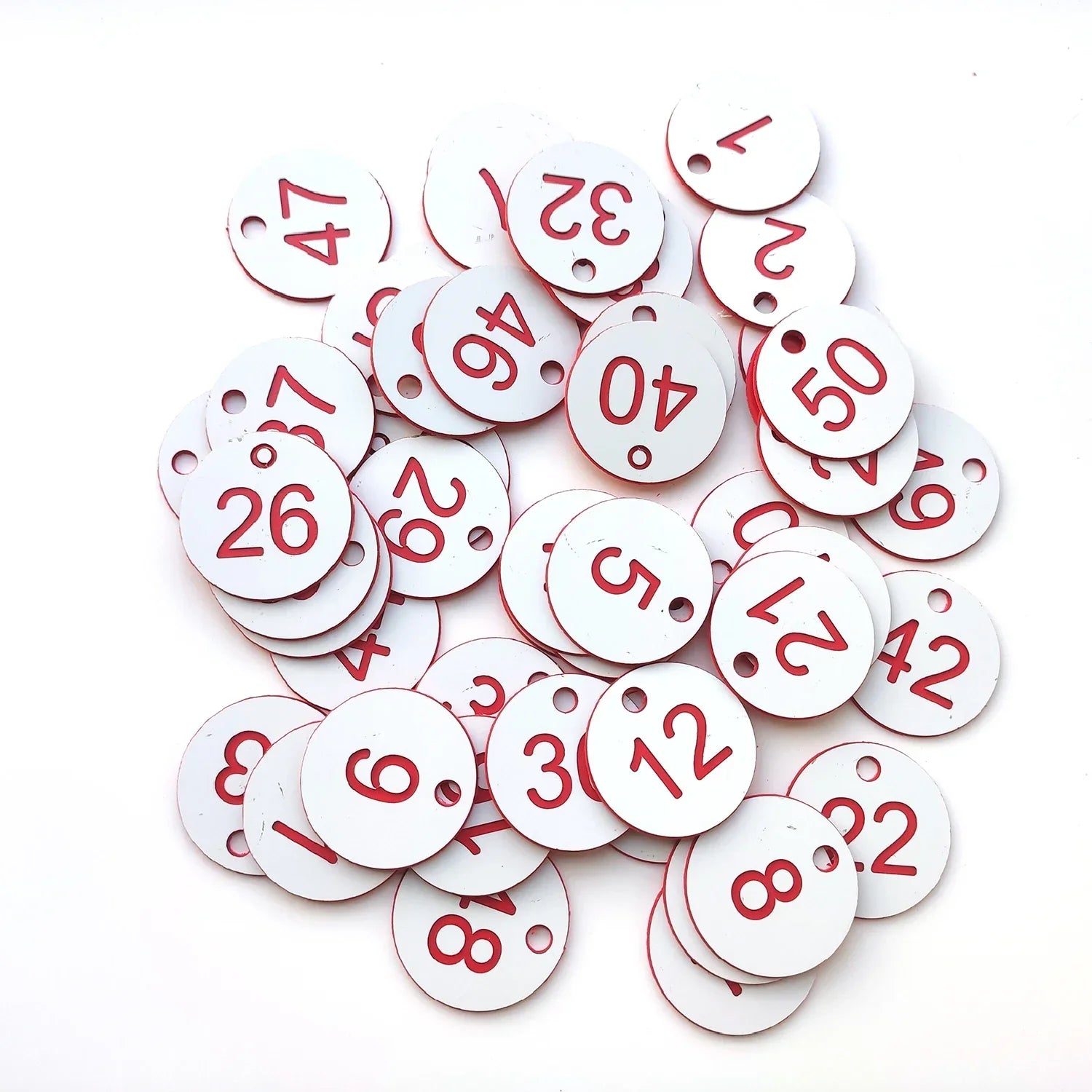 Numbered Sign Labels Beehive Tags Garden Box Mark with Hole Plant Markers  1-50 1-100 50pcs 100pcs