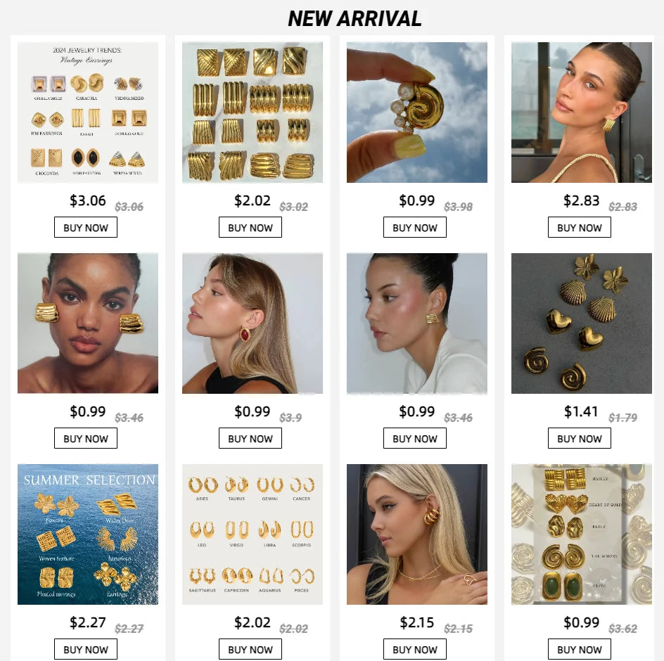 Uworld Luxury Rhinestone Inlay Heart Stud Earrings for Women Stainless Steel 18K PVD Plated Texture Waterproof Charm Jewelry