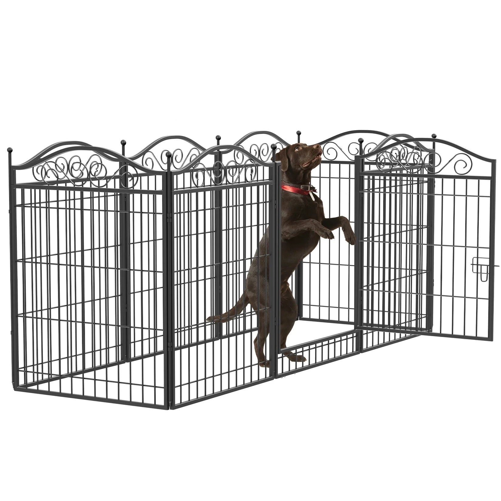 Heavy Duty Metal Dog Playpen, Foldable, 8 Panels, Pet, Animal, Kennel Pen, Fence with Gate for Indoor and Outdoor