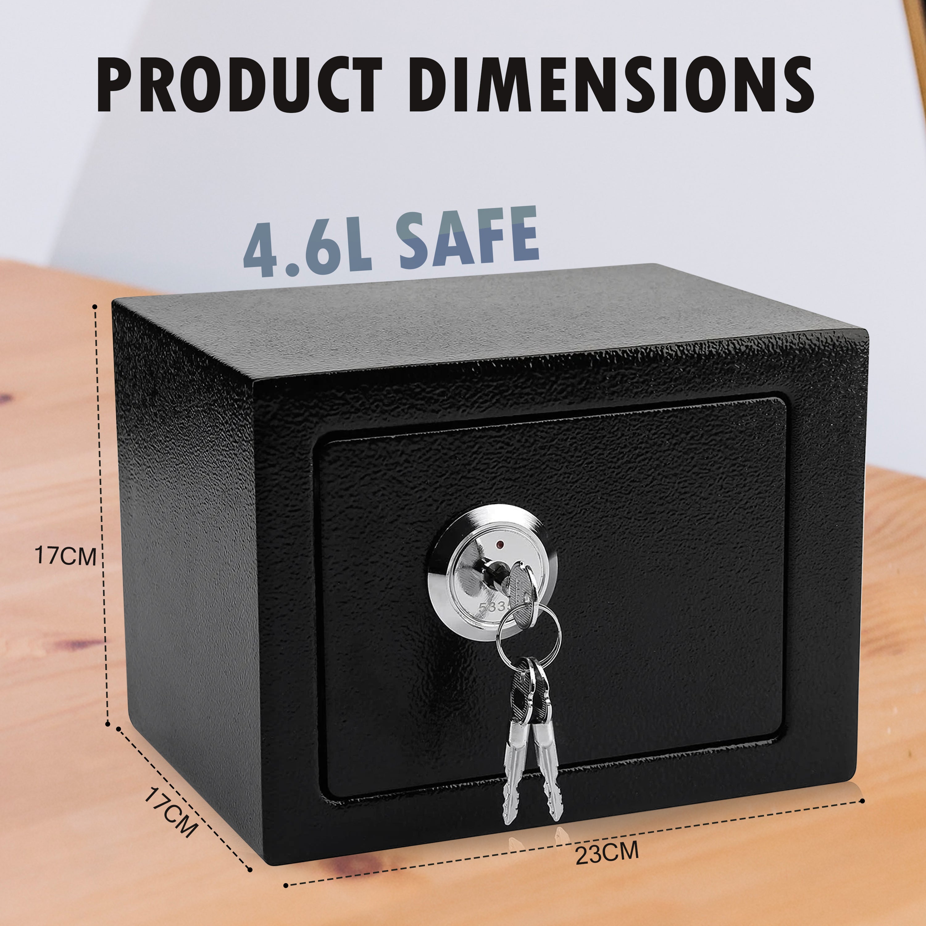 4.6L Lockable Money Safe Box