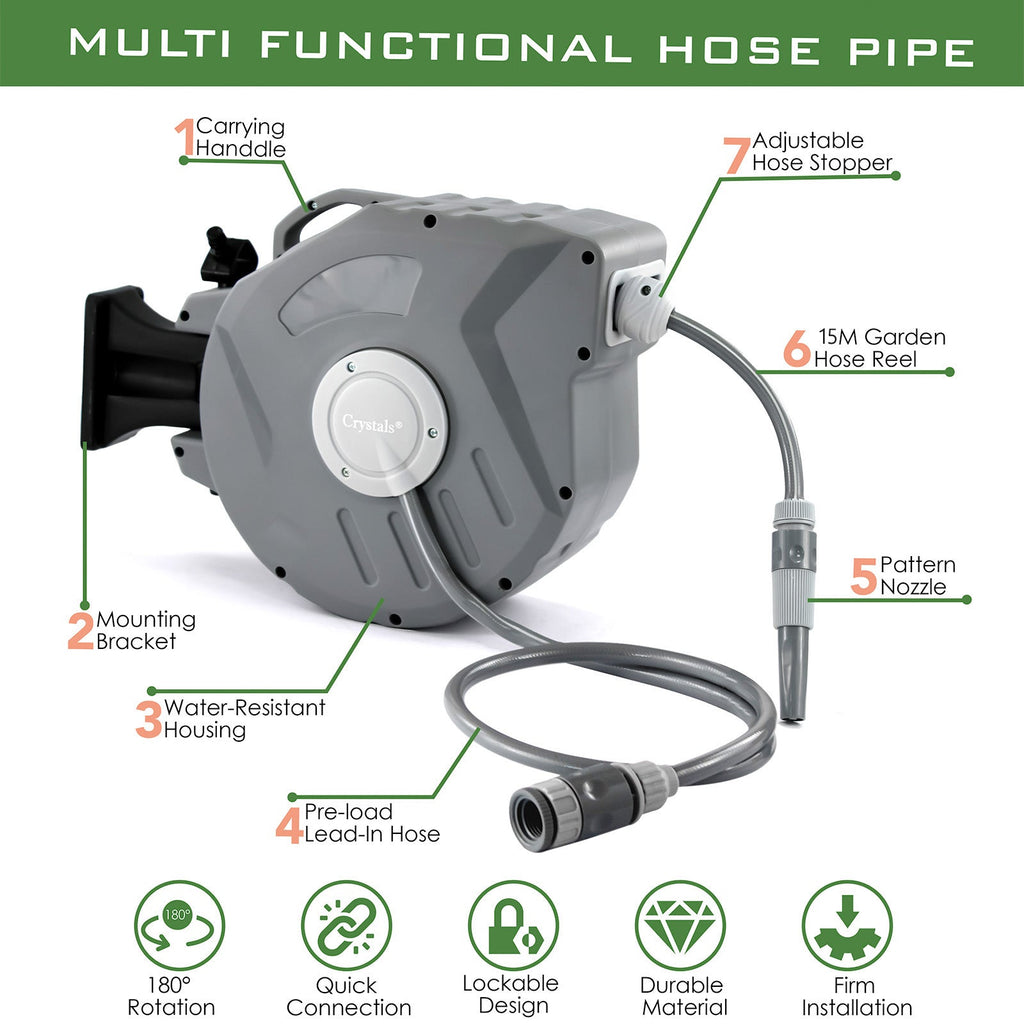 Wall Mounted Retractable Hose Reel