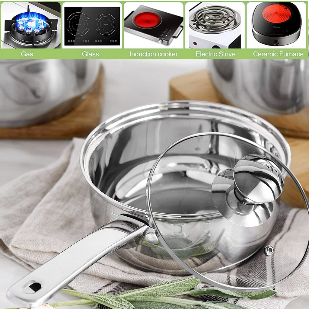 12pc Non Stick Stainless Steel Cookware