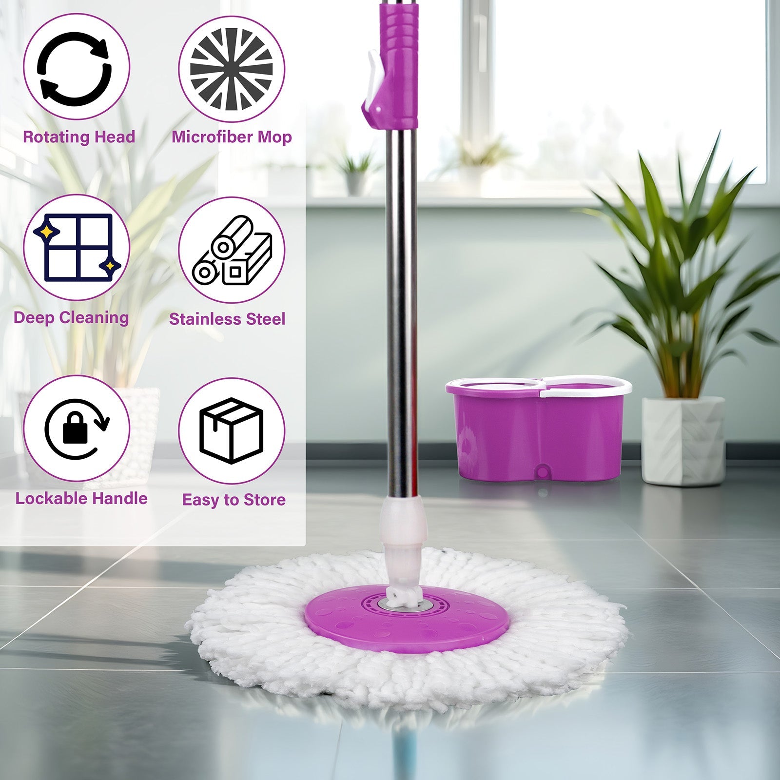 360° Spin Rotating MOP & Bucket Set