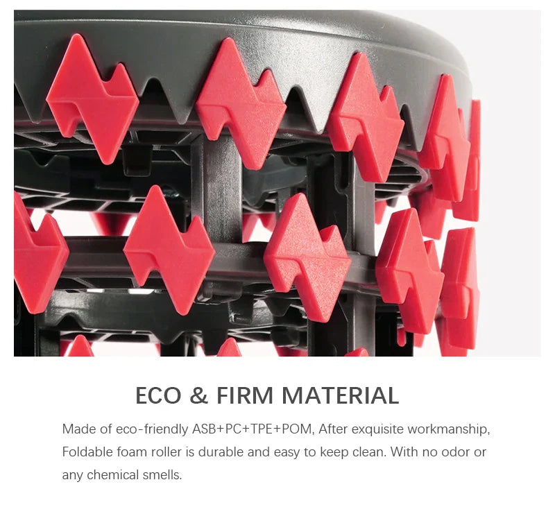 Folding Yoga Column Adjustable Pilates Foam Roller Portable Fitness Equipment Leg Back Muscle Massage and Relaxation