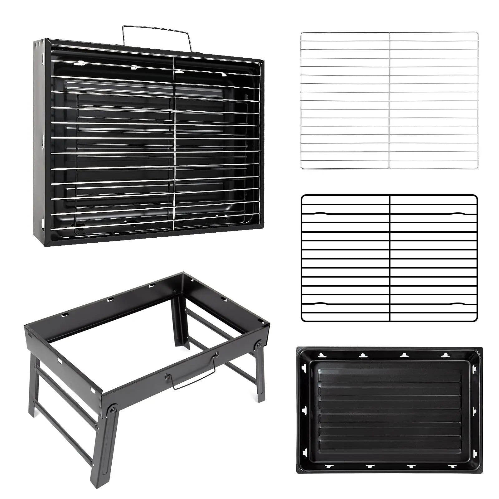 Portable Folding BBQ Grill, Compact and Lightweight Charcoal Grill, Easy to Assemble and Carry, Ideal for Outdoor Cooking