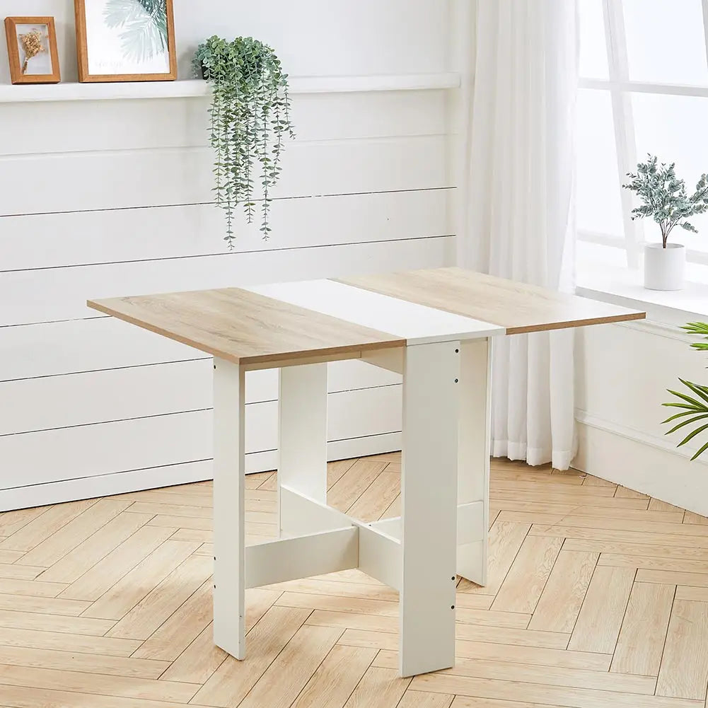 Haodirect multifunctional foldable and expandable dining table wooden kitchen table saves space