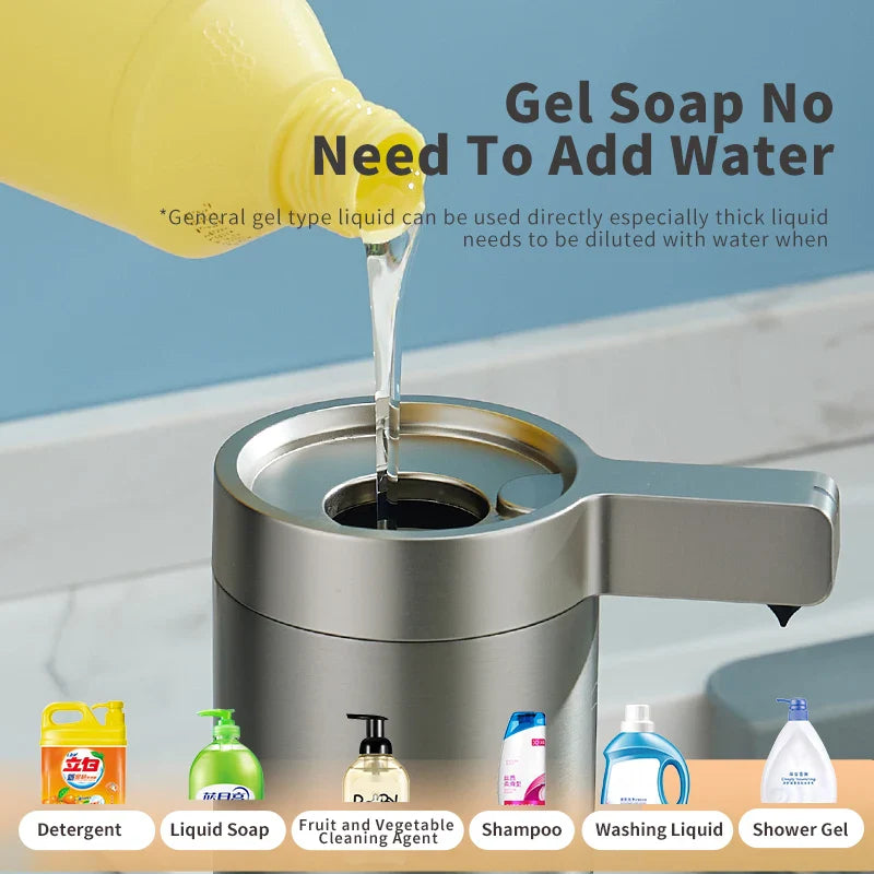 Kitchen Soap Machine Automatic Sensor Out of Hand Sanitizer Smart Electric Body Wash Soap Dispenser 304 Stainless Steel