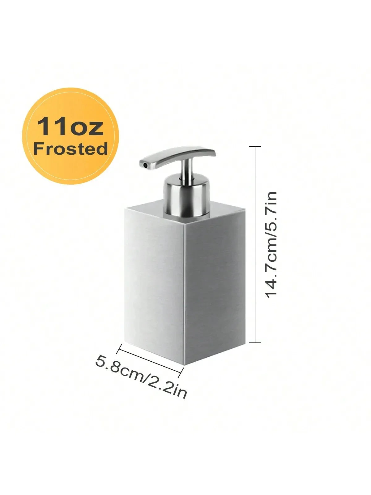 Leeseph Stainless Steel Soap Dispenser, Refillable Pump Bottles Liquid Soap Dispenser, for Kitchen Sink, Countertop, Bathroom