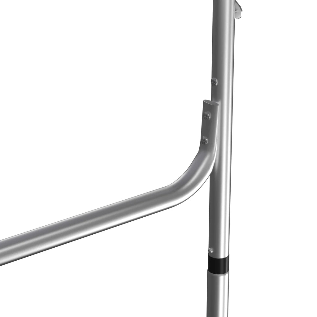 Picnic Folding Table Aluminium Foldable Adjustable Portable White Camping Table with Carrying Handle 90x60x37/67cm