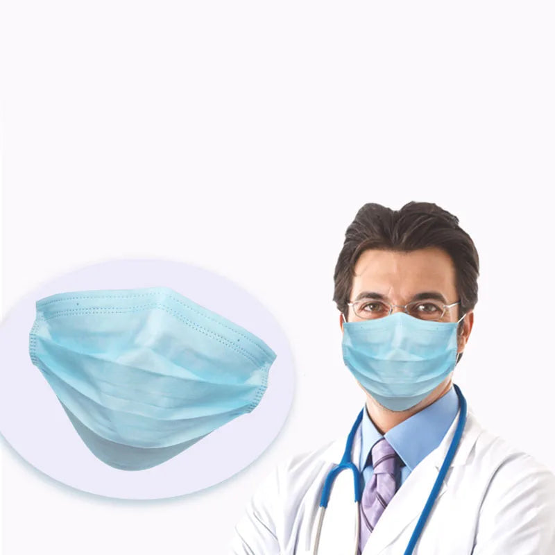 Black Disposable Mask Industrial 3 Layer Ply Filter Mask Adult Adjustable Mouth Face Masks Mascarillas Quirurgicas Homologadas