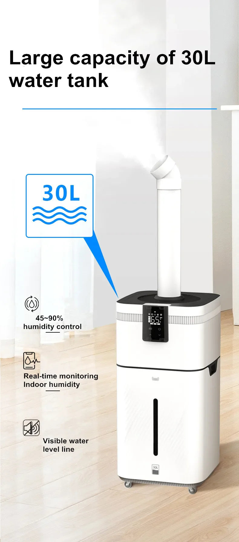 110V 220V 30L Air humidifier Home Humidifier Diffuser Industrial Mist Maker Flavoring For Home увлажнитель воздуха humidificador