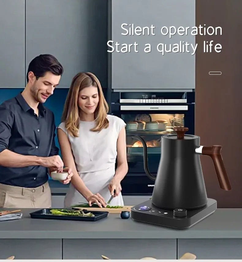 Electric Gooseneck Kettle 900ML Hand Brew Coffee Pot Smart Teapot Temperature Control Pot Rapid Heating Kettle 110v/220v