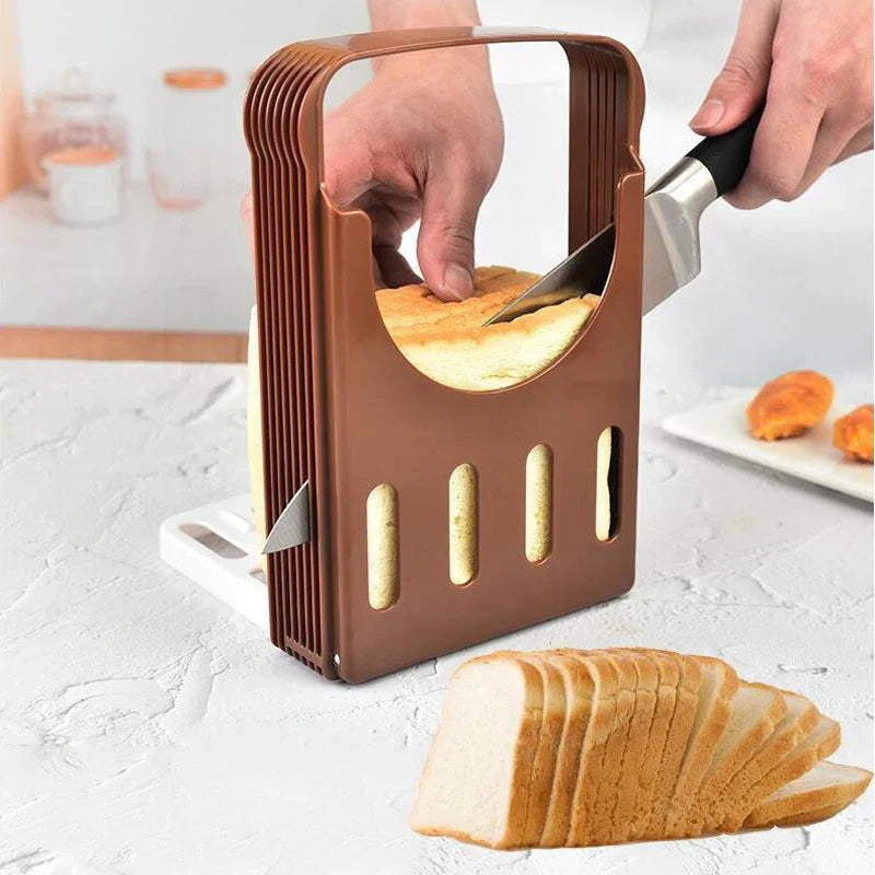 Toast Bread Slicer Stand, Foldable Plastic Cutting Tool, Sandwich Cutter Mold, Loaf Cutter Rack, Baking Tool, Kitchen Gadgets