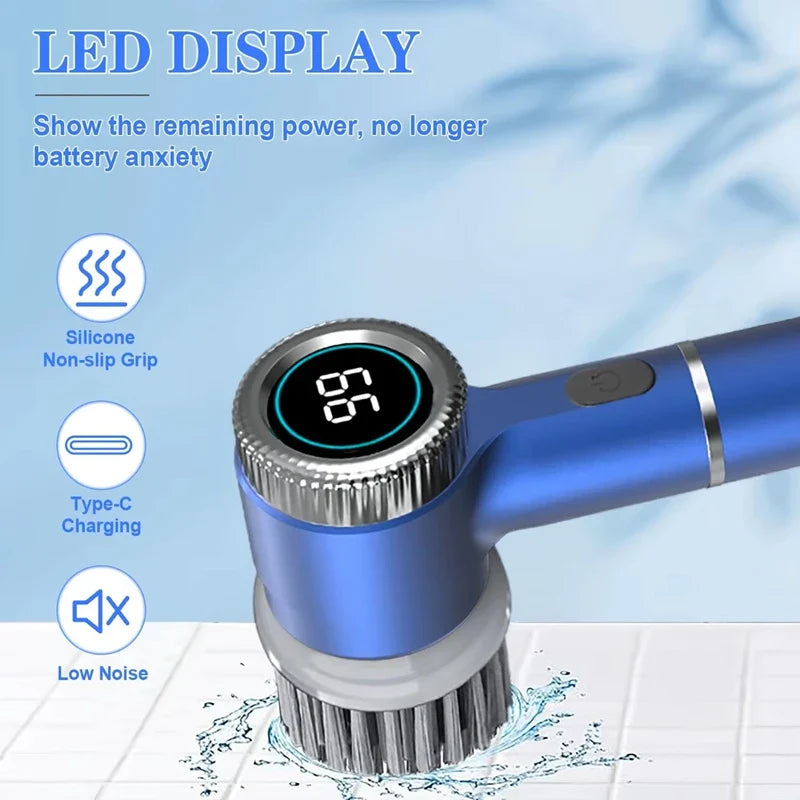 Xiaomi 6-in-1 Electric Cleaning Brush Electric Spin Cleaning Scrubber Electric Cleaning Parlour Kitchen Bathroom Cleaning Tools