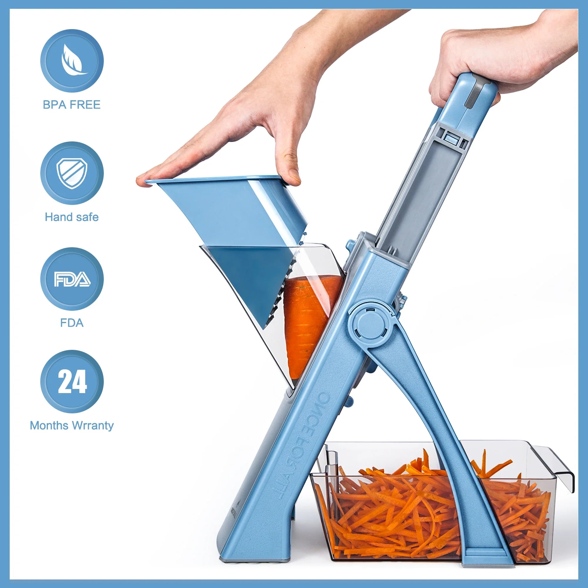 Kitchen Accessories Mandoline Slicer, ONCE FOR ALL. Vegetable Slice, Food Chopper, Cutter, Dicer Fruit, French Fry, Julinner