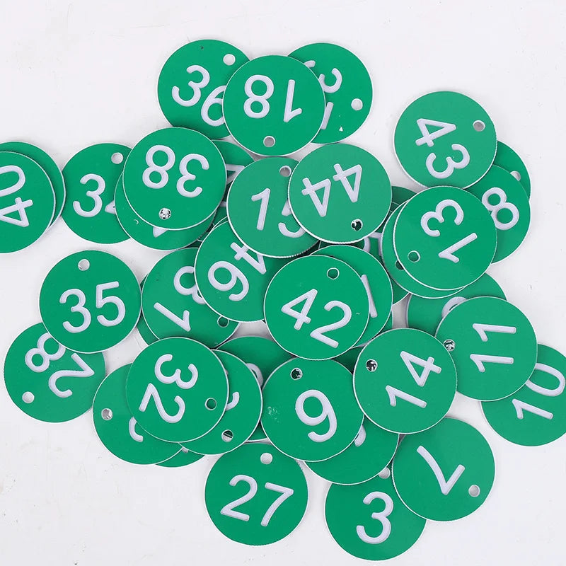 50Pcs 1-50 Numbered Sign Labels Beehive Tags Bee Box Mark Beekeeping Supply Garden Tool Set Number Plate for Sauna Restaurant