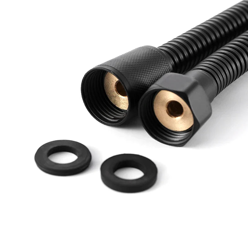 2m/2.5m/3m Black Silver 304 Stainless Steel Shower Hose High Quality Encryption Hose G1/2 Shower Tube Bathroom Accessories