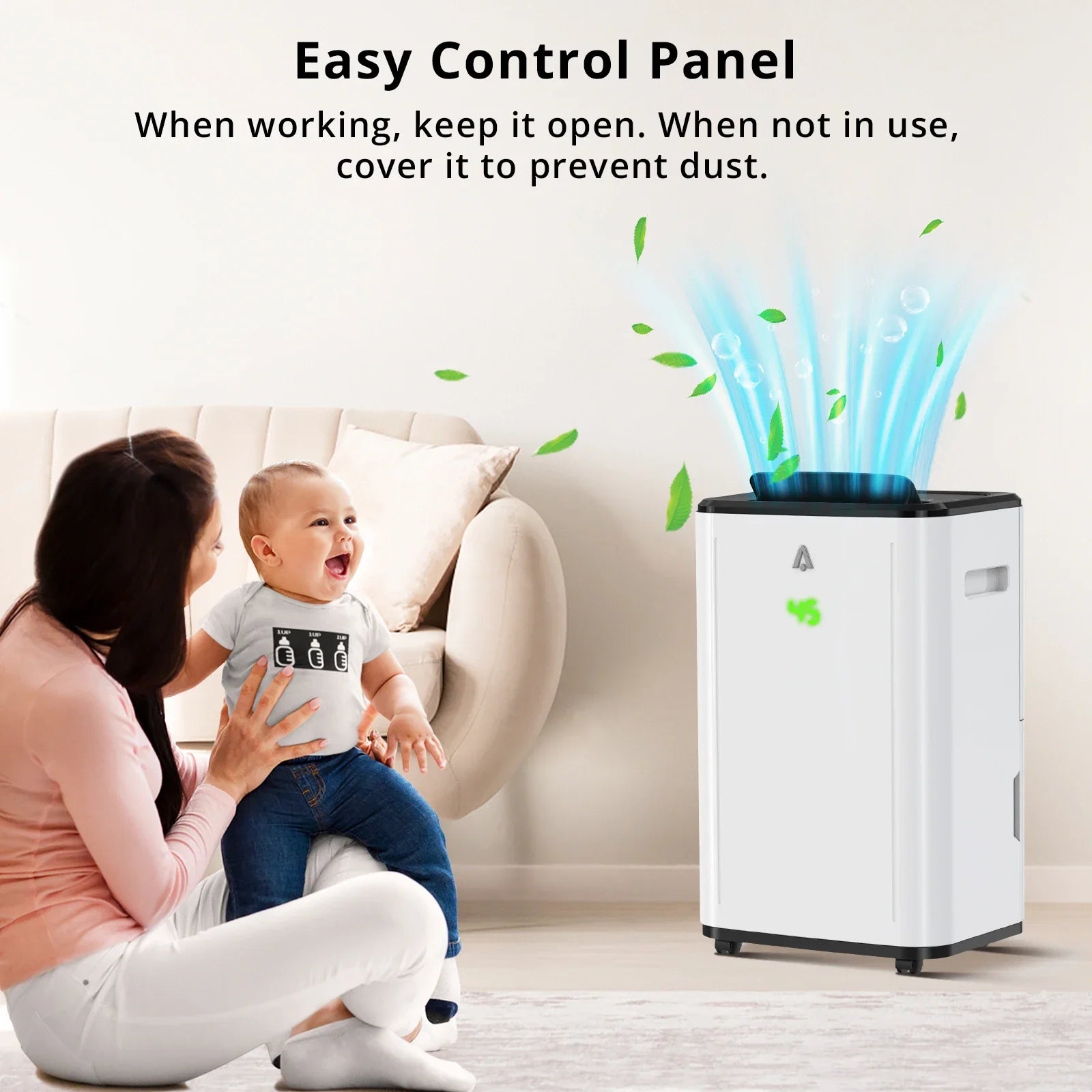 Dehumidifier For Home, 30L/Day Energy-Efficient Smart Dehumidifiers With 6L Tank, Digital Humidity Display, Perfect For Room