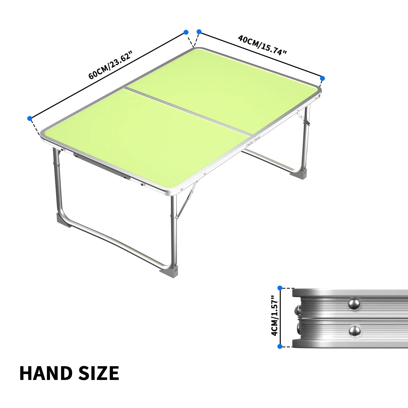 Folding Table Desk Indoor Table Bed Sofa Tray Lap Standing Desk Stand Reading Holder Outdoor Table for Picnic Camping BBQ Party