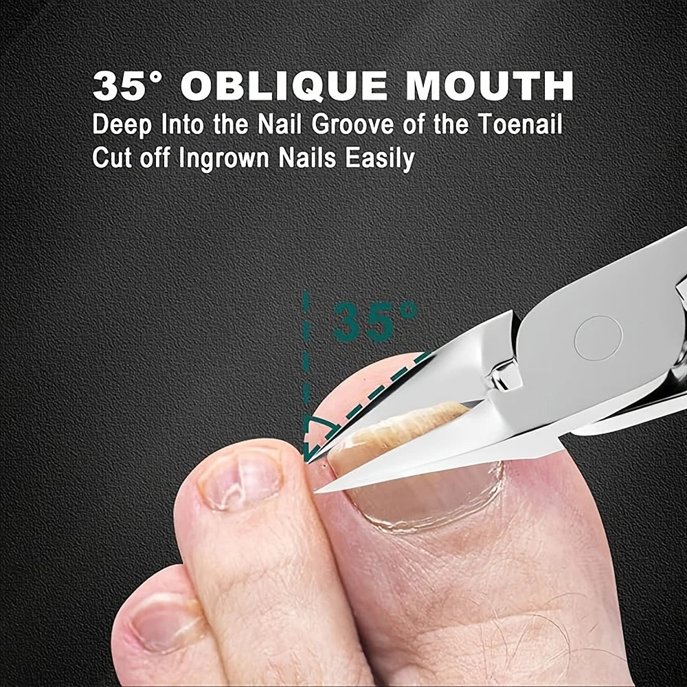 [Practical Nail Clippers]4pcs Thick Nail and Toe Nail Clippers for the Elderly - Extra Large Wide Mouth Opening Nail Clipper Set