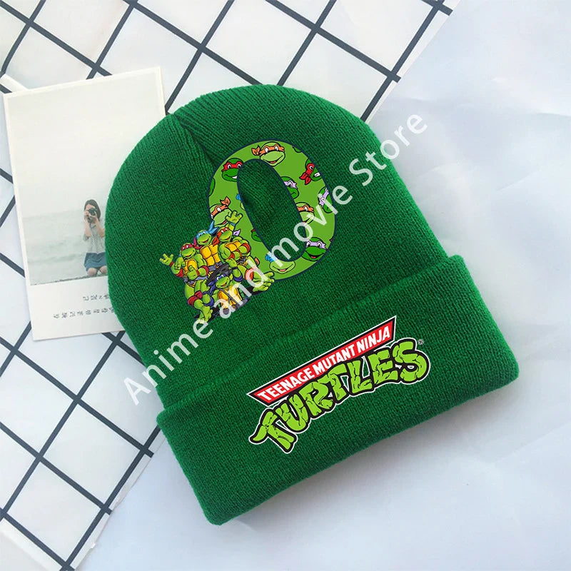 Ninja Turtles Boys Knitted Hats Children Headgear Cotton Winter Cute Woolen Cap Student Bonnet Cartoon Anime Kids Birthday Gifts