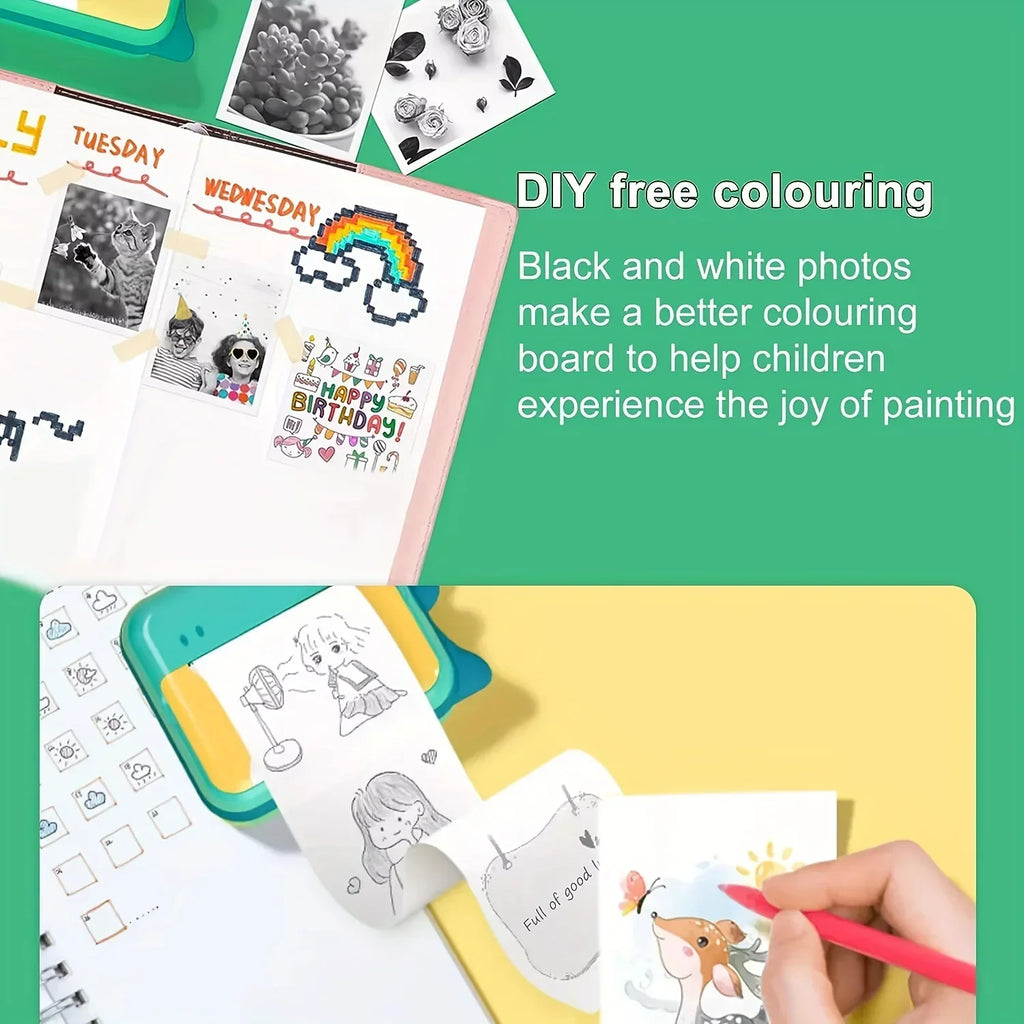 10Pcs Mini Printer Paper For peripage Self Adhesive Thermal Paper Printable Sticker Paper for Pocket Thermal Printer