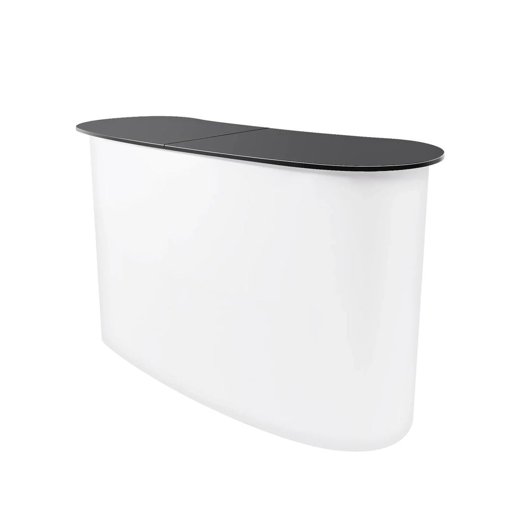 Foldable Tradeshow Table Exhibition Countertop Podium Promotion Table Office Reception Desk School Lecture Table